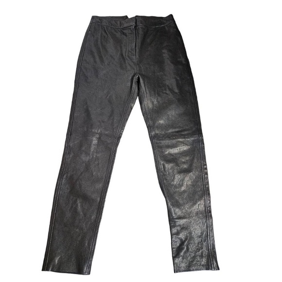 Rag & Bone The Sarah High Rise Leather Pants Women Size 2 - Picture 2 of 5